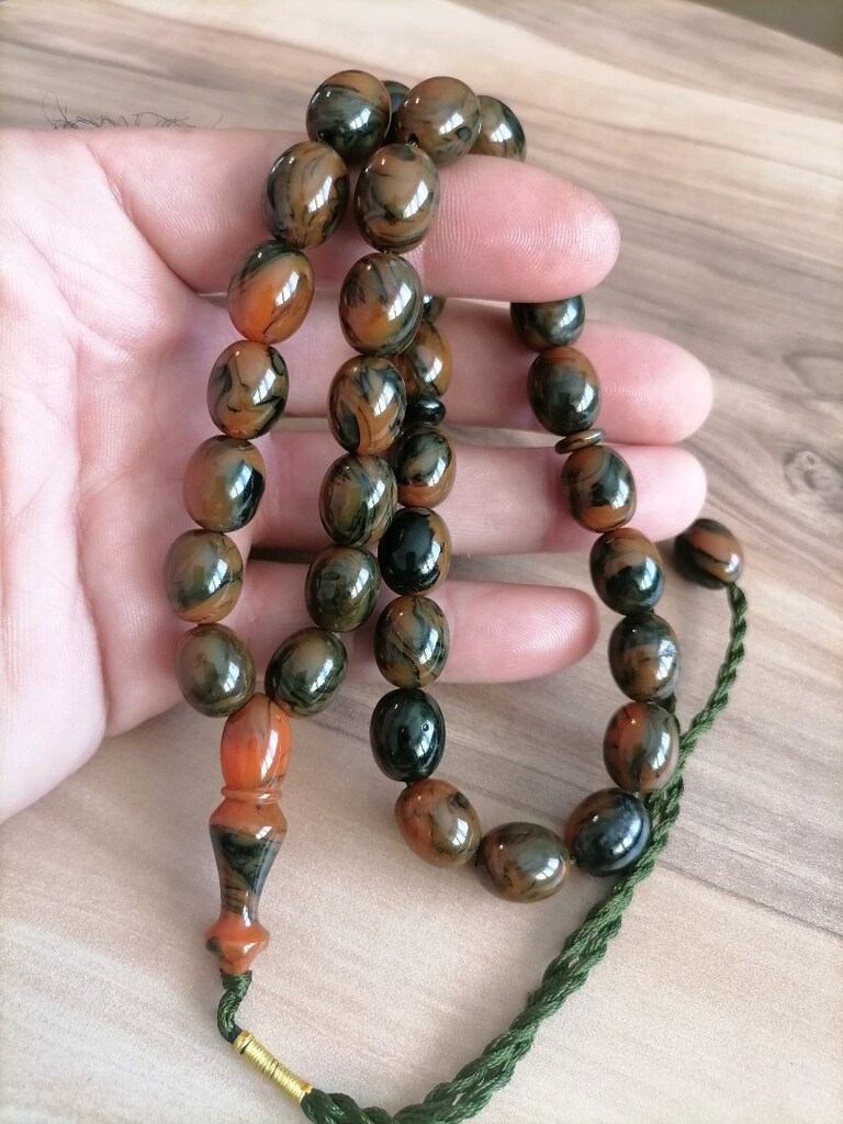 Sıkma Kehribar Tesbih - 3