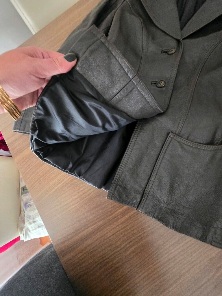 kahverengi vintage deri ceket kusursuz — görsel 14/18