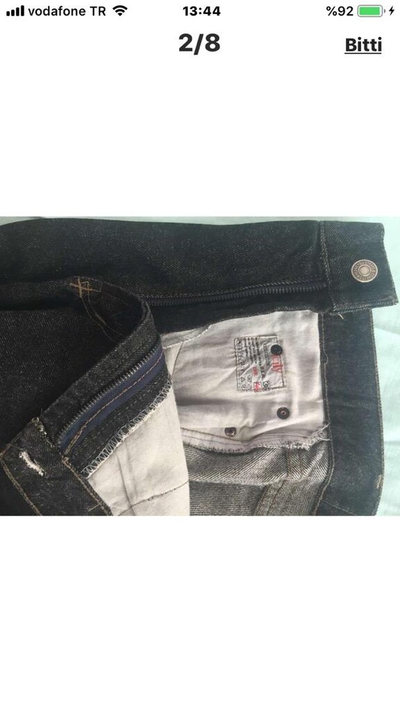 WINTAGE; İtalyan; SICILY&CO SİYAH DAR PAÇA KOT PANTOLON - 2