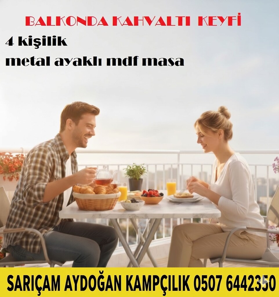 Bahçelerin Vazgeçilmezi Katlanır Mdf Masa - 4