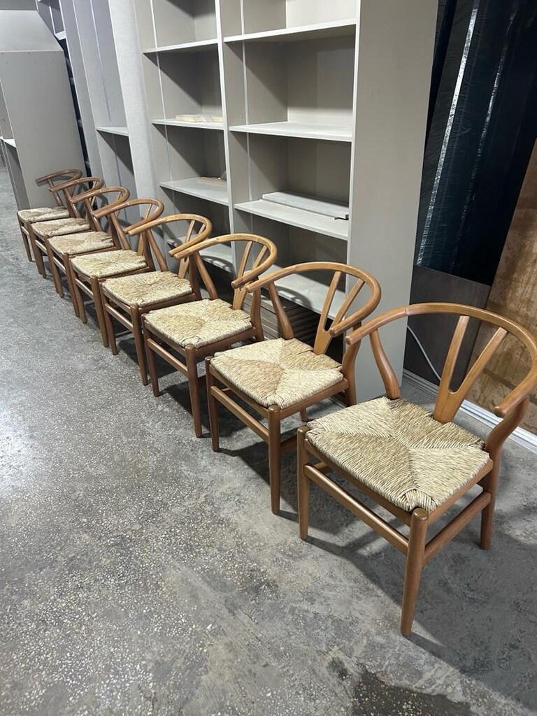 SANDALYE WİSHBONE KAYIN AHŞAP HASIR OTURUM - 14