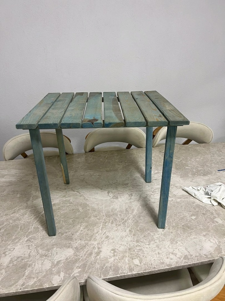 Ahşap Katlanır Piknik Masası 60x60x60 cm - 3