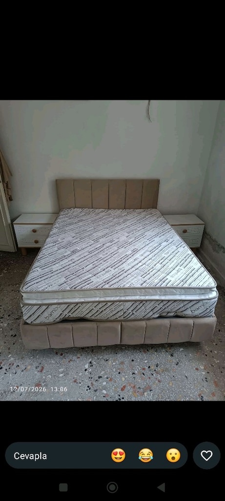 160/200 cm'lik baza Başlık petli yatak takım sandıklı baza - 2