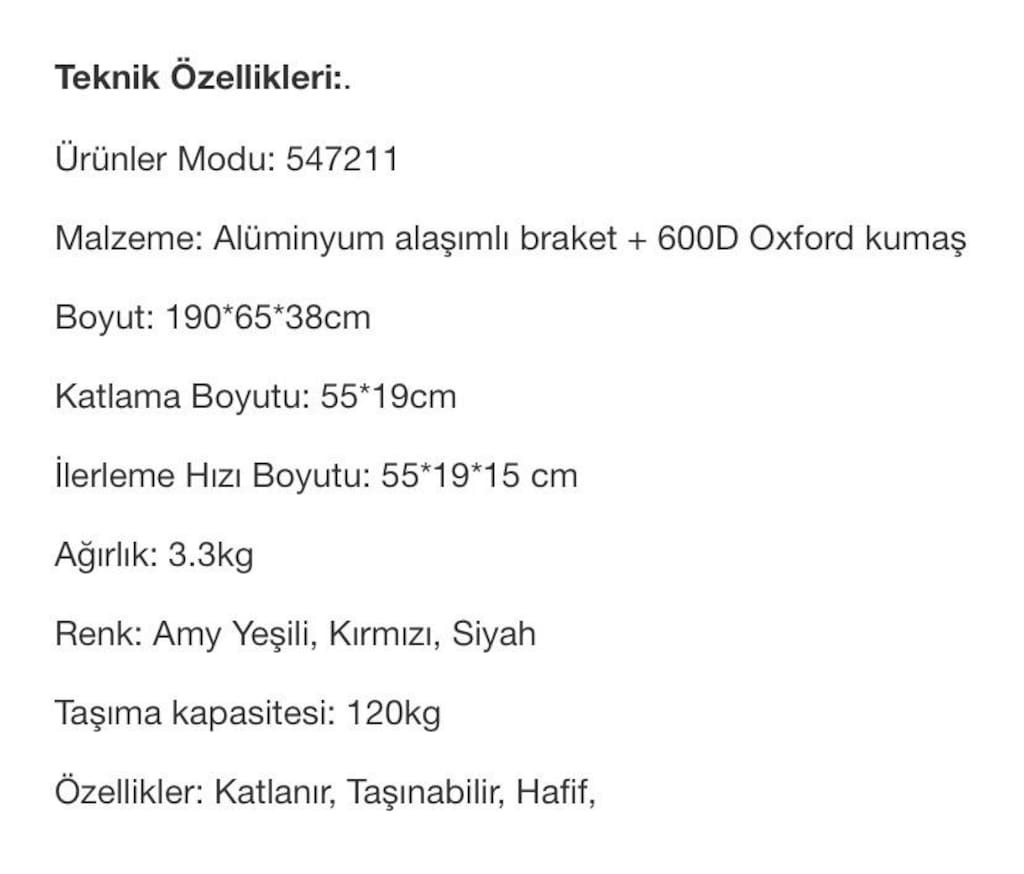 portatif kamp yatagı kampet - 6