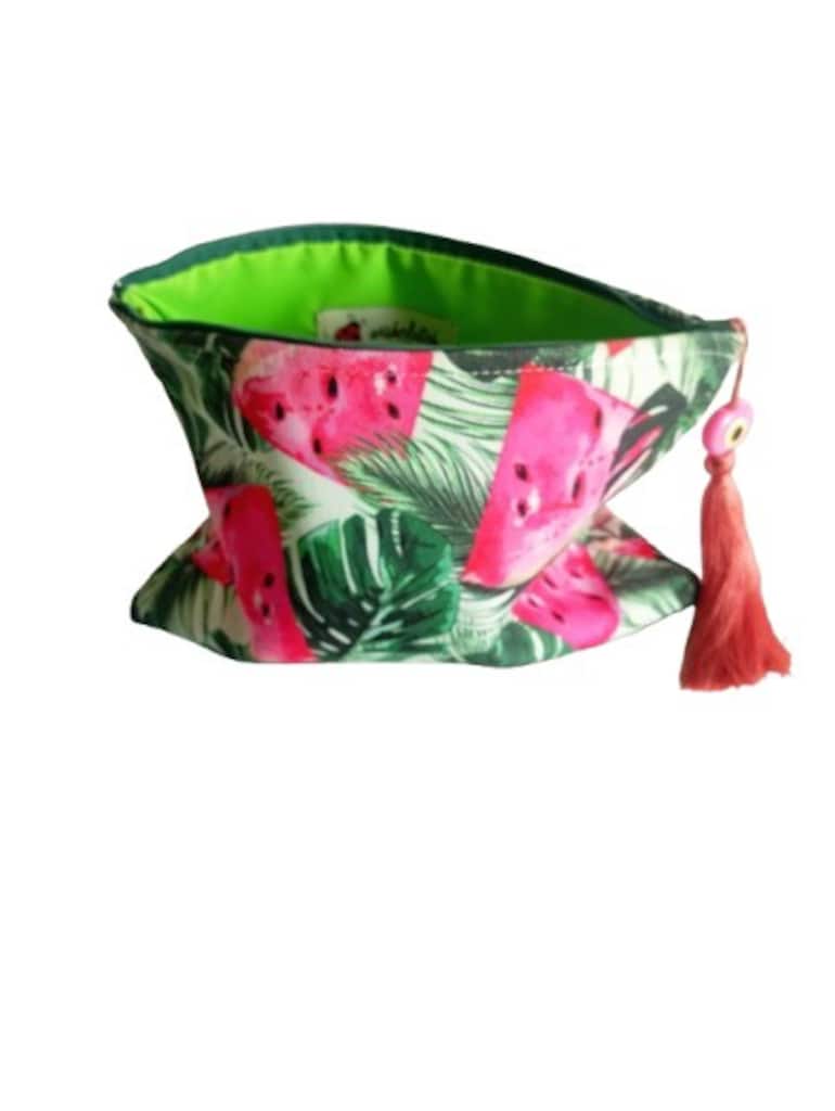 Wishclutch Karpuz Desenli Tropikal Clutch Çanta - 7