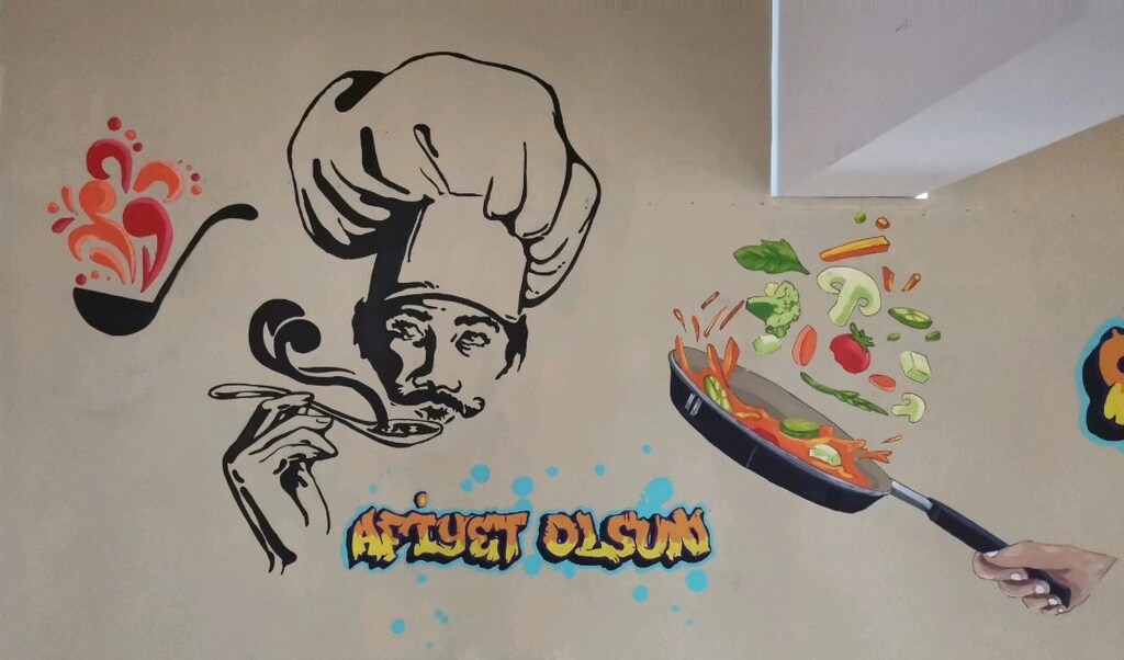 Duvar ,kepenk resim çizilir. - 5
