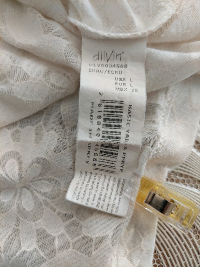 DİLVİN çiçek desenli dantel model tshirt - 5