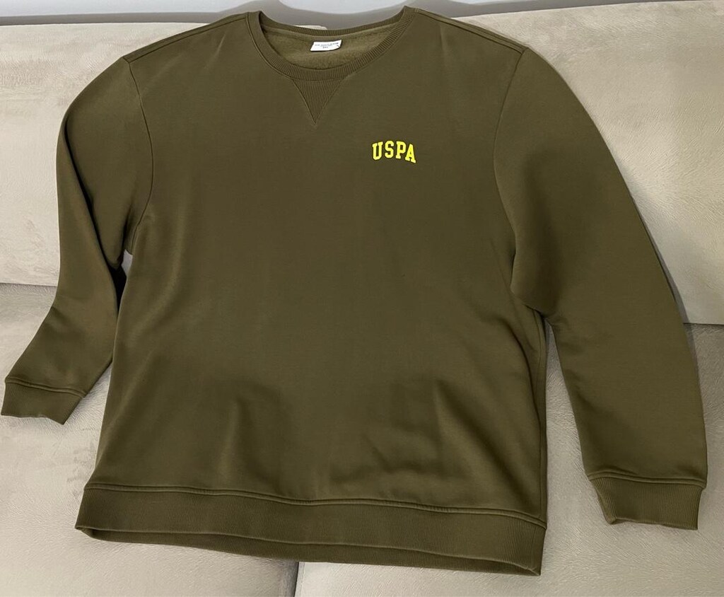 U.S POLO ASSN. - 4XL BEDEN - HAKİ YEŞİL SWEATSHIRT - 3