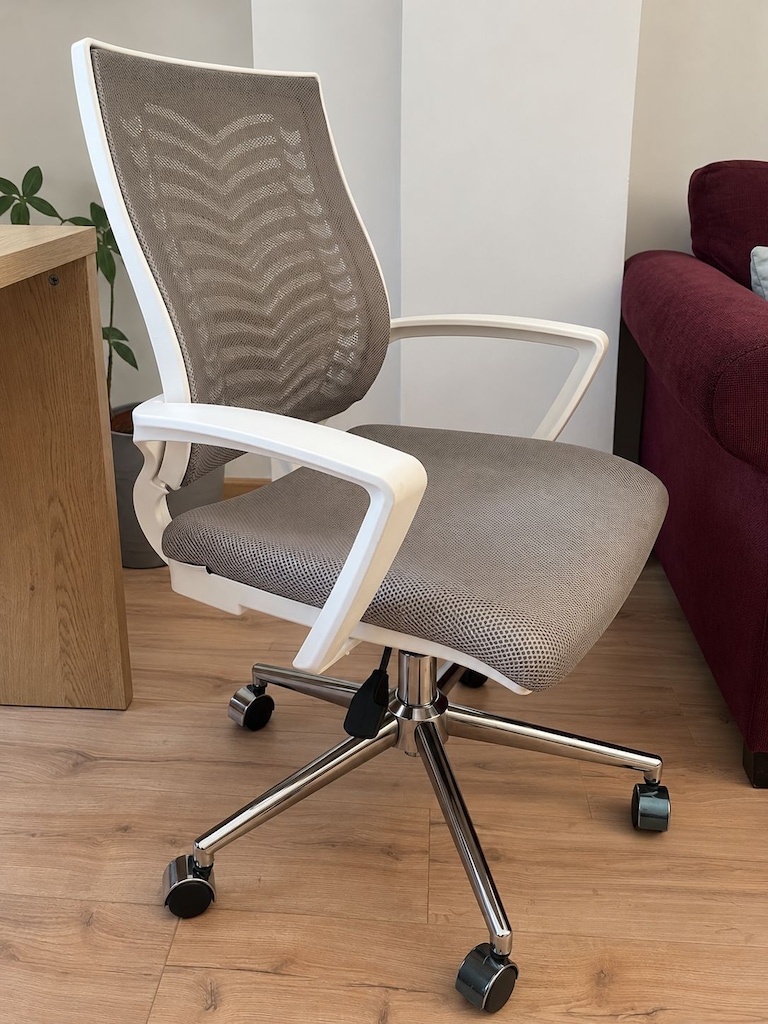 Bürocci Beyaz-Gri Fileli Ergonomik Ofis Koltuğu - 2