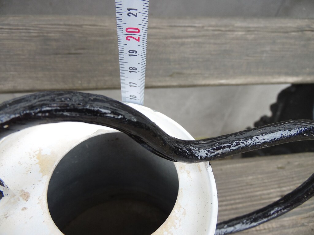 Galvaniz metal çiçek sulama kabı -bahçe-balkon - 9