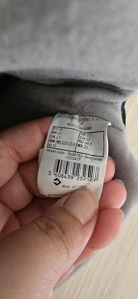 Decathlon Mavi desenli kar botu - 5