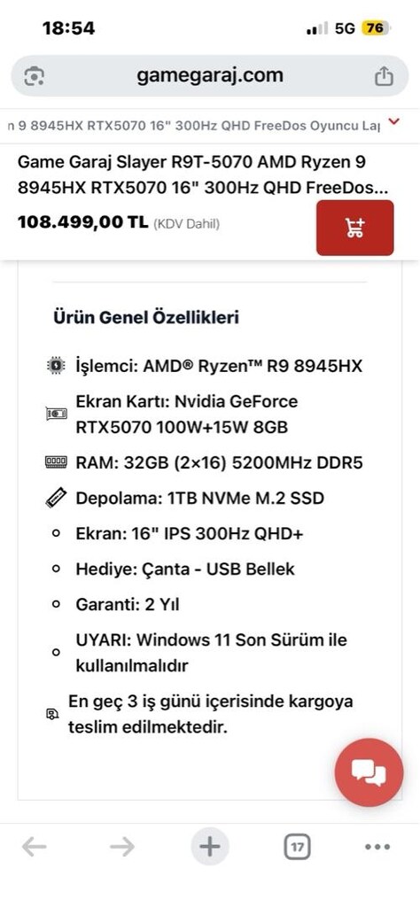 Acil 5 aylık Game Garaj Slayer R9T-5070 Sıfır ayarında - 4