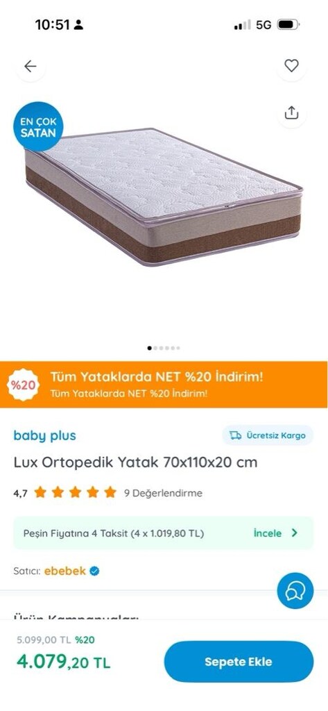 Baby Plus Ortopedik Yatak ve Mama sandalyesi - 4