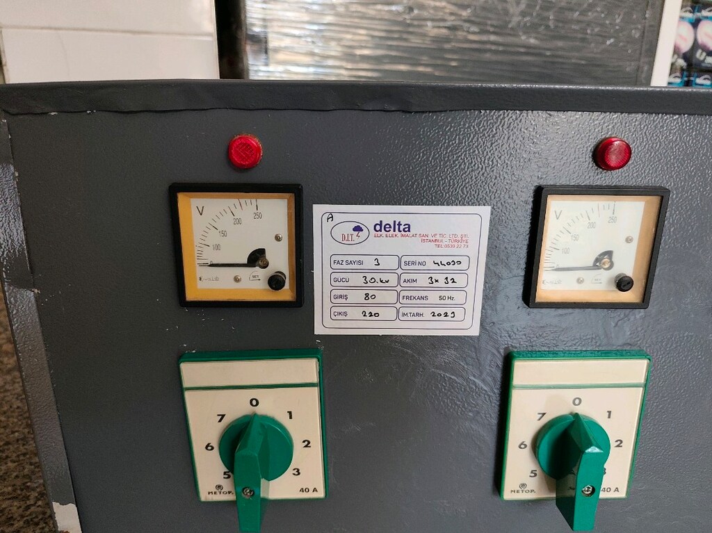 30 kW Trifaze Voltaj Regülatörü Manuel kademeli ikinci el yer Mersin - 2
