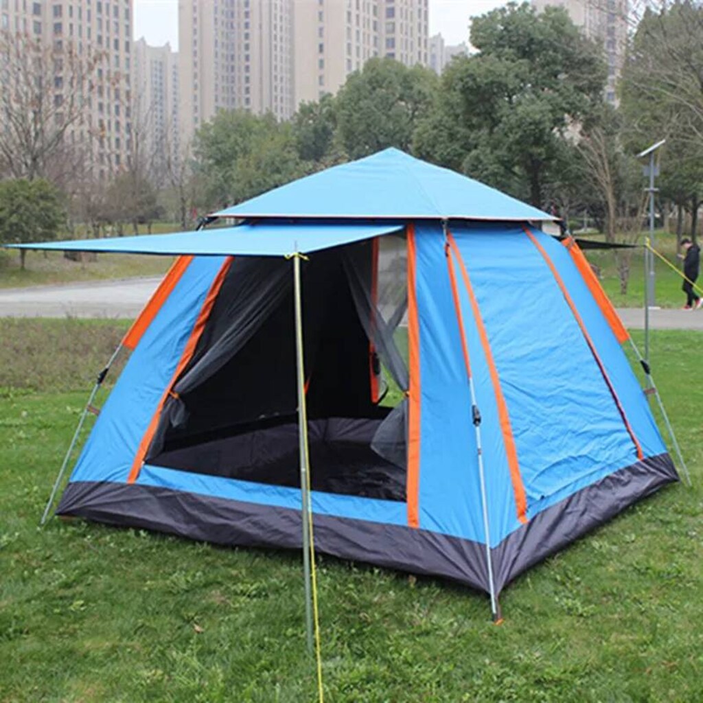 Kamp Çadırı 6 Kişilik Otomatik Kare Tenteli Çadır 215x215x145cm