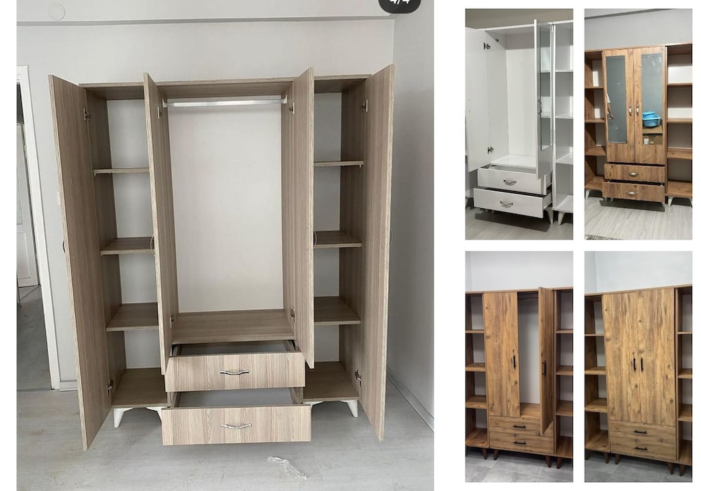 4 kapaklı elbise dolabı spucfmsgux - 5