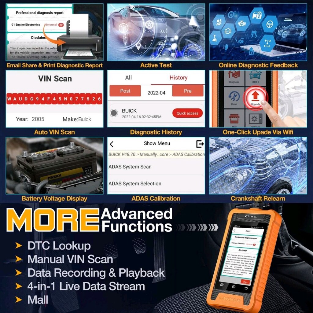 LAUNCH X431 Creader Elite Profesyonel obd cihazı - 5