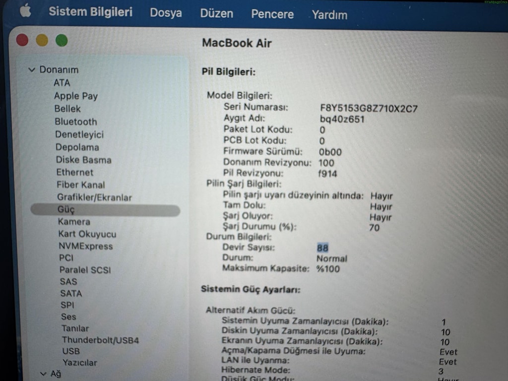 MACBOOK AİR 2022 M2 İŞLEMCİ 16 GB RAM 256 NVME KUTU + FATURA - 6