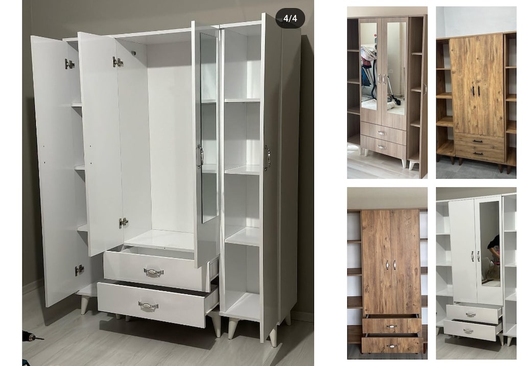 4 kapaklı elbise dolabı gijyivcnjy - 5