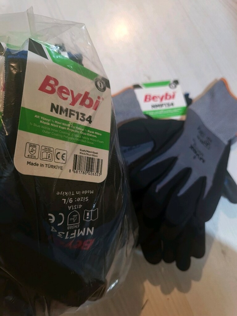 beybi nmf134 iş eldiveni 9 numara uvex mark a8 numara - 2