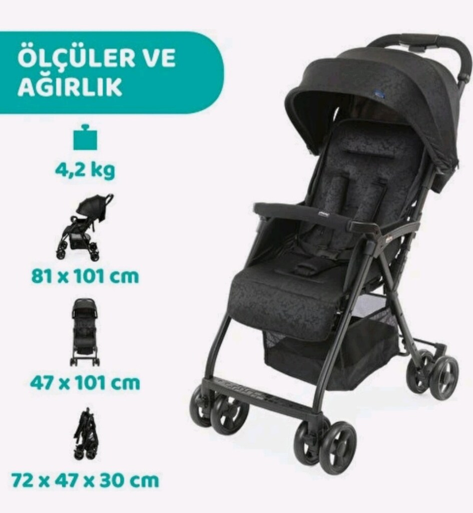 Chicco Siyah Ohlala 3 Stroller Bebek Arabası - 2