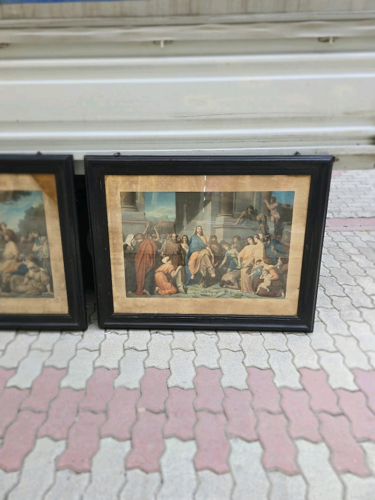 Ahşap Çerçeveli Fransızca Yazılı Hz. İsa Temalı Tablo - 2