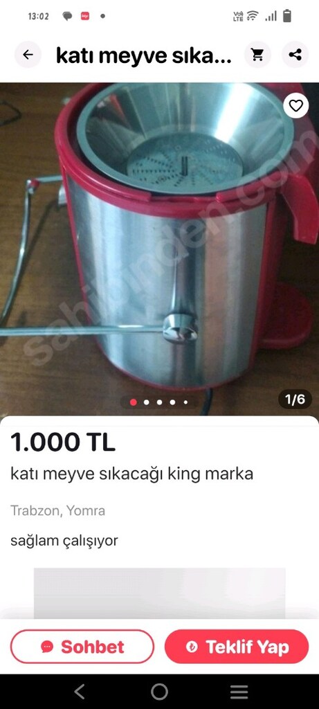 katı meyve sıkacağı king marka - 7