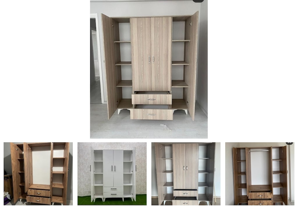 4 kapaklı elbise dolabı lauhnfxrom - 2