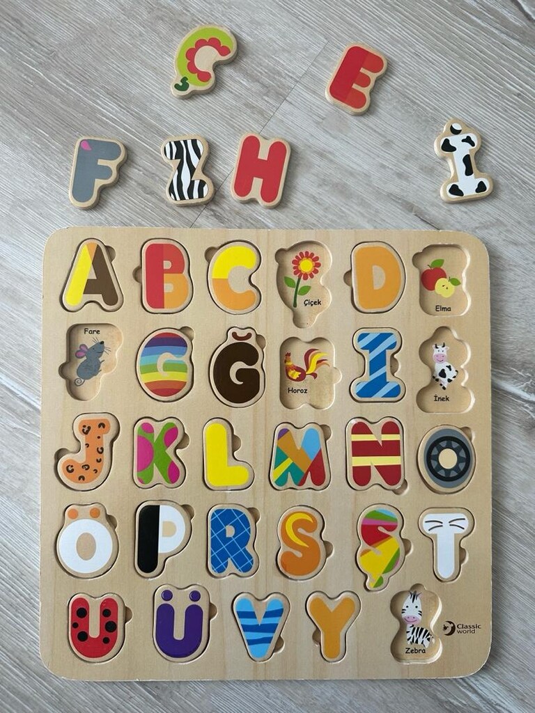 Classic World Ahşap Türkçe Alfabe Yapboz/Puzzle - 2