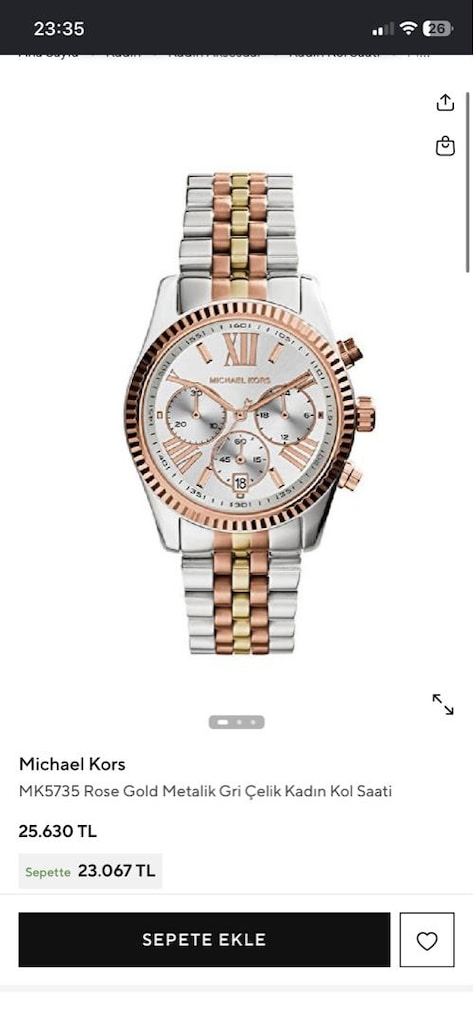 Orjinal michael kors bay ve bayan kol saati - 9