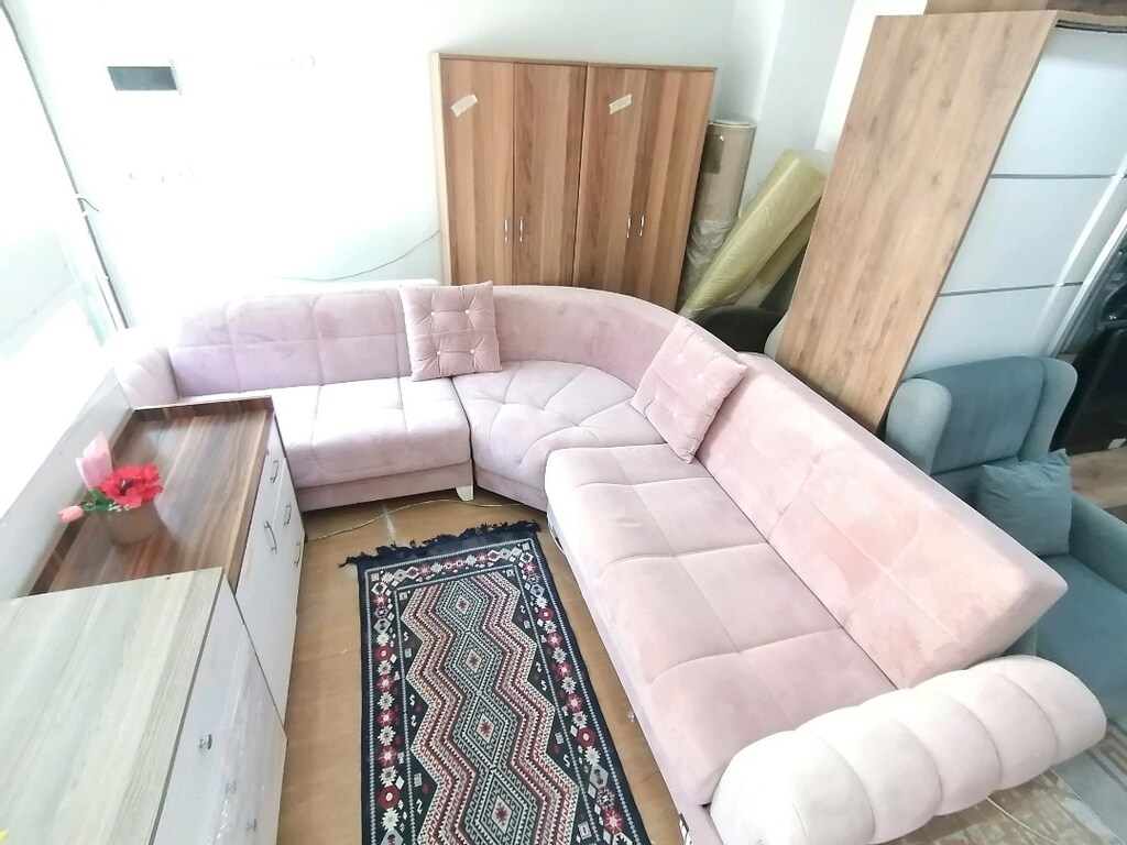 köşe dönerli l koltuk her iki tarafı da eşit ölçülerde - 9