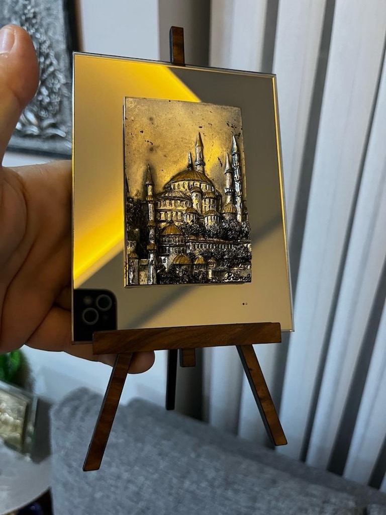 kabartma mimari çalışma sultanahmet cami aynalı tablo - 7