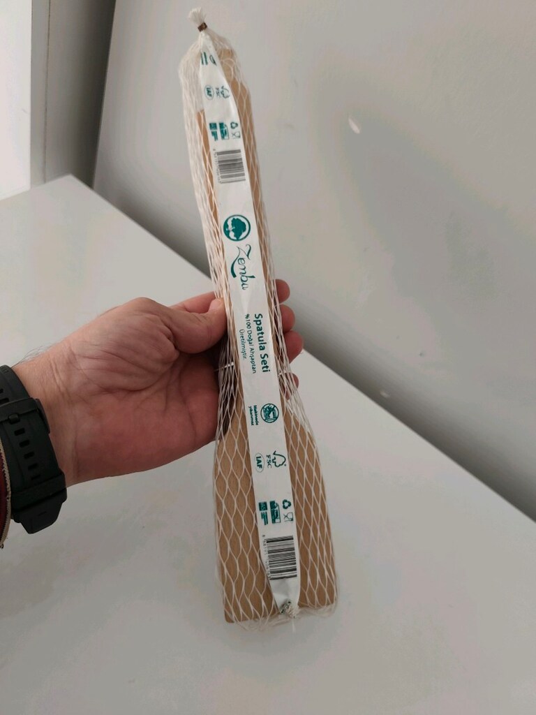 2 TAKIM Zemba 3'lü Spatula Set Yüzde Yüz Doğal Ahşap - 6
