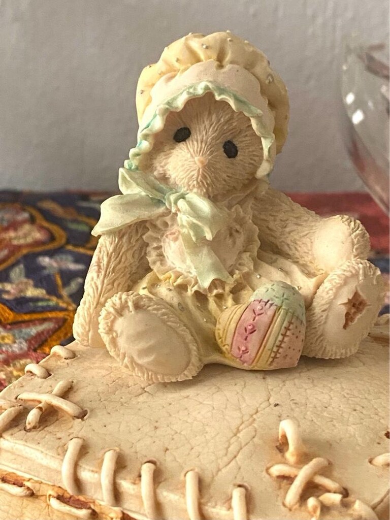Vintage Tedy Ayıcık Biblolu Takı Kutusu - 3