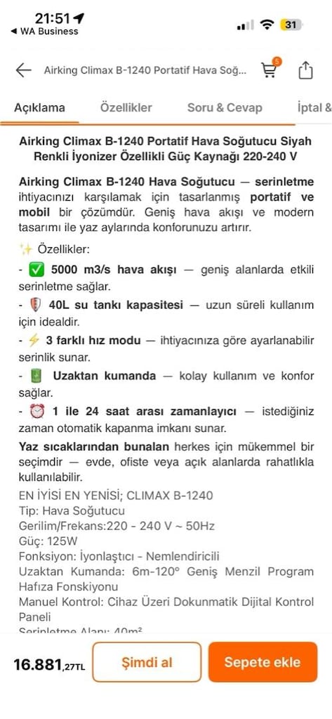 Airking Hava Soğutucu - 5