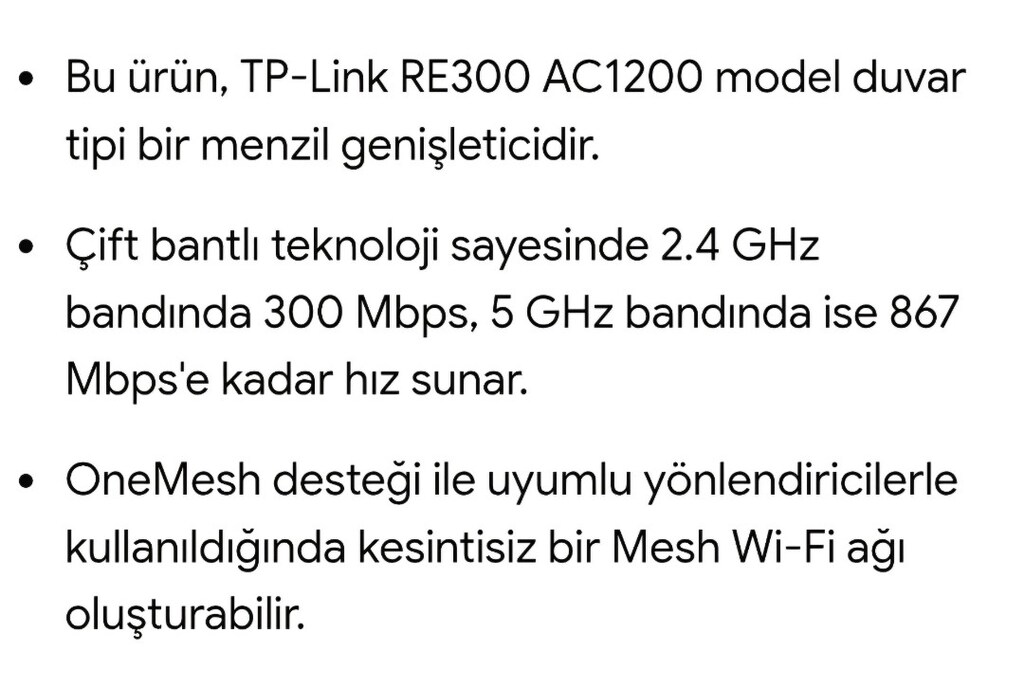 TP LİNK AC750 5GHZ RE230 WİFİ SİNYAL GÜÇLENDİRİCİ - 5