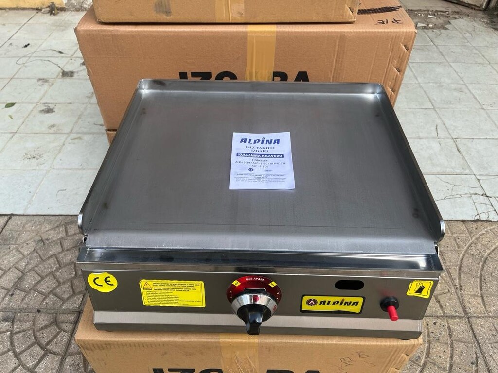 ALPİNA 50 CM SAC PLEYT IZGARA DOĞALGAZ CE BELGELİ SIFIR GARANTİLİ - 3