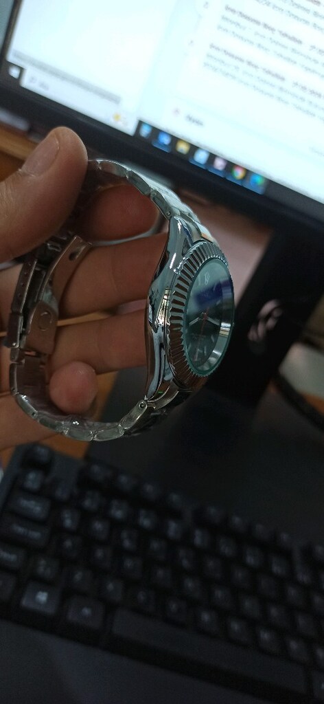 rolex çelik kasa kordon pilli kol saati - 15