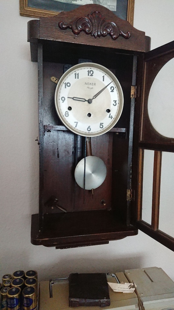 Neker Kienzle Alman Yapımı Mekanik Kurmalı Duvar Saati - 13