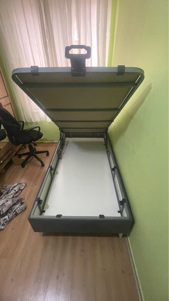 Tek kişilik baza başlık pedli ortopedik yatak - 3