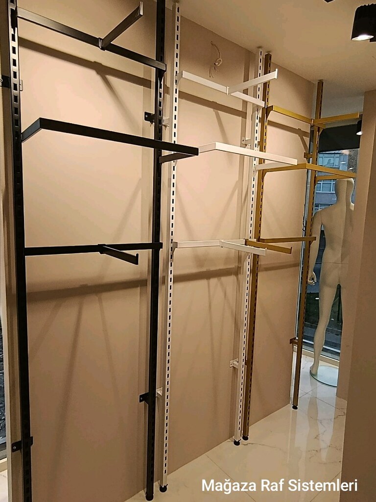 Butik Rafları,Giyim Mağaza Rafı,Tekstil Rafları,Metal Raf Sistemleri - 17