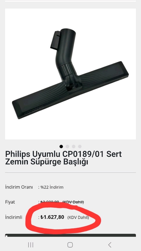 Philips sert zemin başlığı. Turbo burush. Süpürge başlık çeşitleri. - 19
