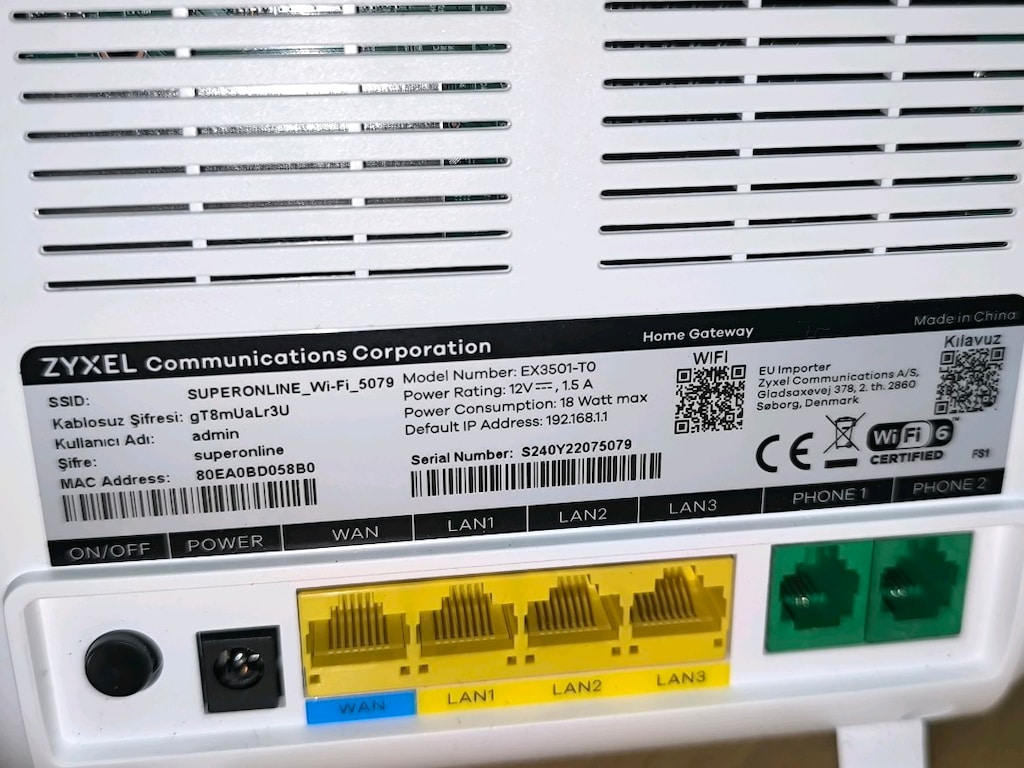 ZYXEL EX3501-TO AX3000 GİGABİT WİFİ-6 FİBER MODEM - 2