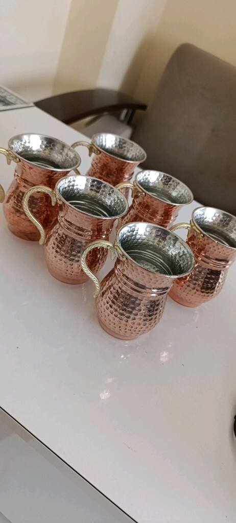 Bakır Ayran Bardagı 6lı - 9
