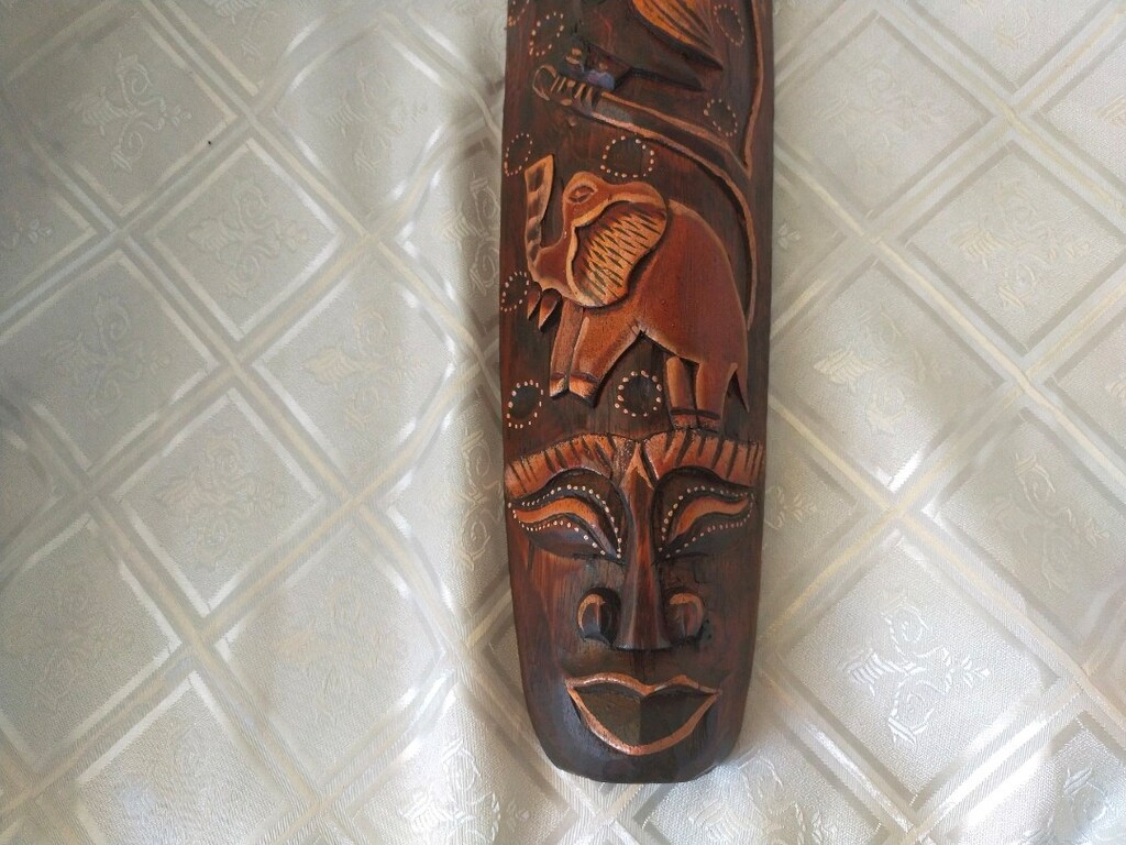 Ahşap Oyma Afrika Maskı - 3