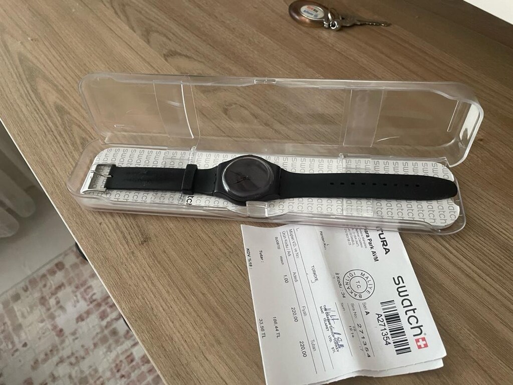 siyah swatch saat silikon - 2