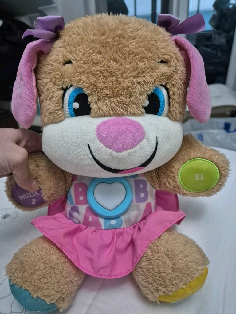 Fisher eğitici oyuncak peluş köpek - 2