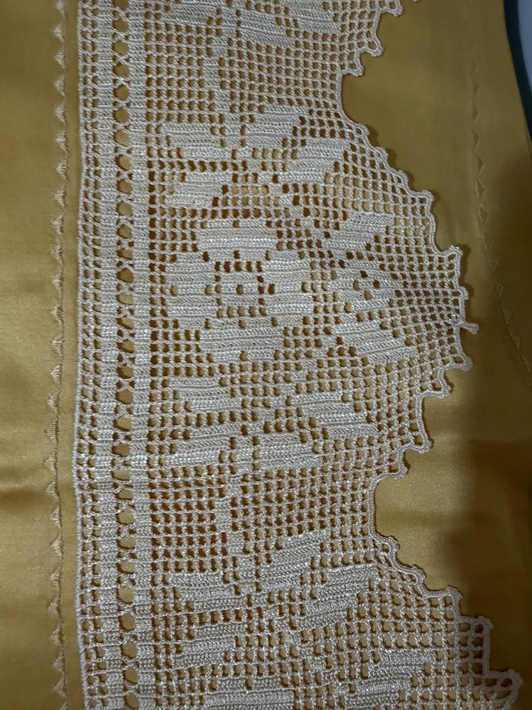 Saten İğne Oyalı Nevresim+Yatak örtüsü - 8