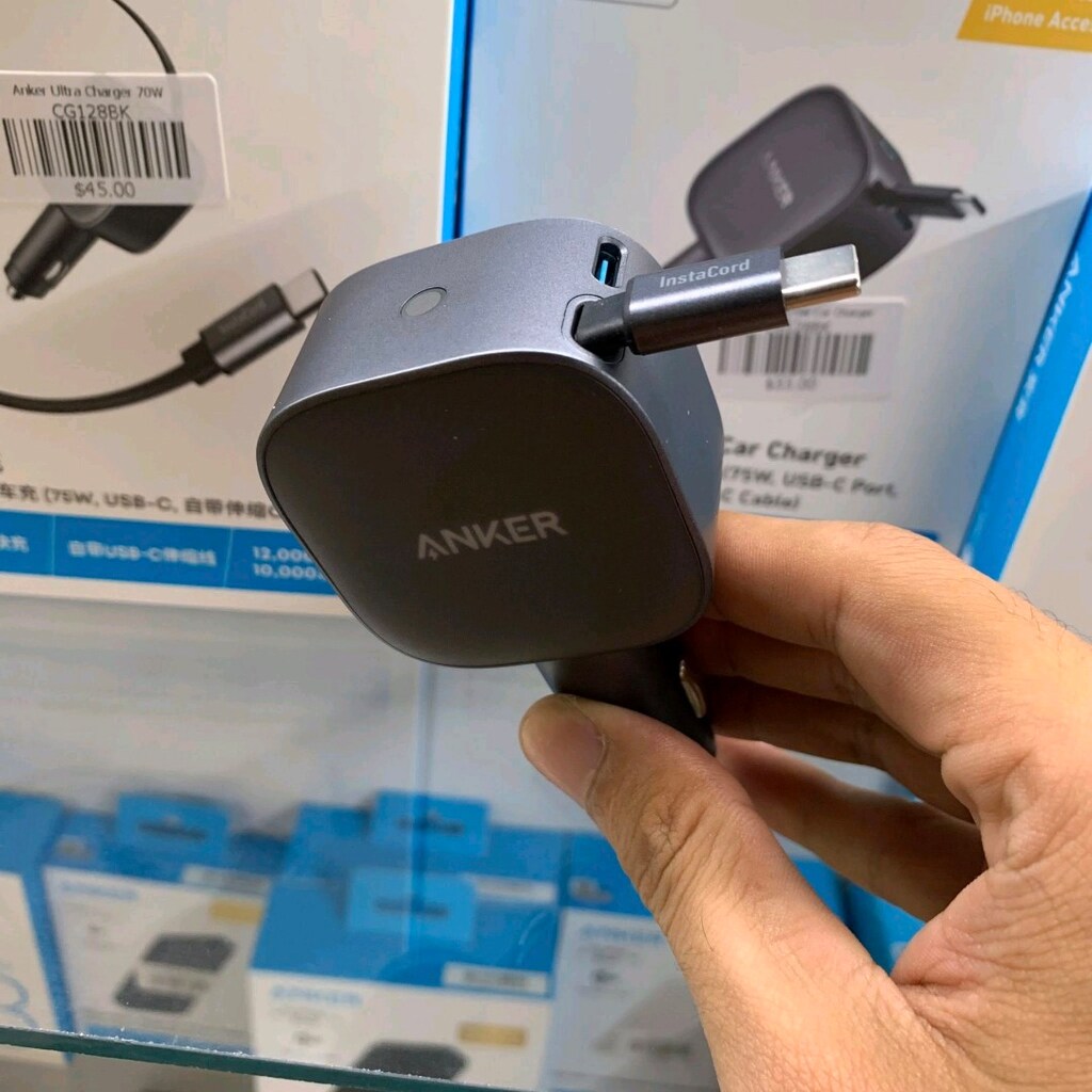 Anker 75W Nano A2738 ●(45W+30W) Type-C Kablolu Hızlı Araç Şarj Aleti - 4