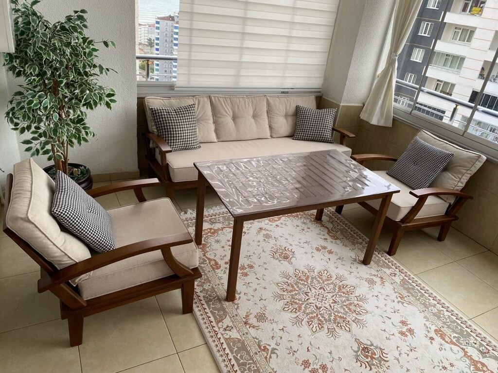 ##TEK FİYAT##Ahşap Balkon Takımı - 2